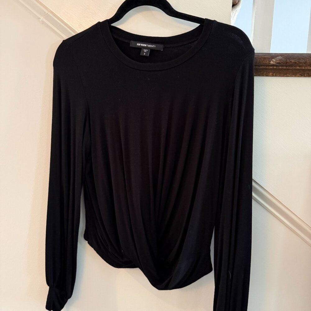 Fifteen twenty  Cece, knit knotted long sleeve top